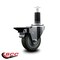 Service Caster 3.5'' Gray Poly Swivel 1-1/4'' Expanding Stem Caster with Brake SCC-EX20S3514-PPUB-PLB-114 - alternate 2